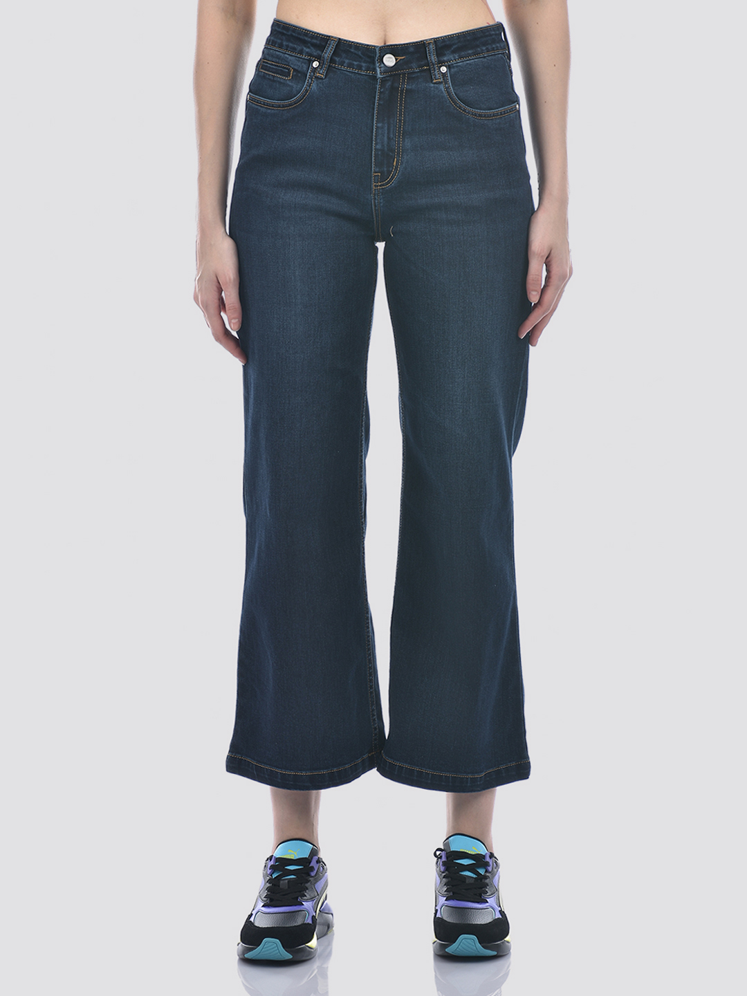 Numero Uno Women Dark Blue Wide Leg Sustainable Jeans
